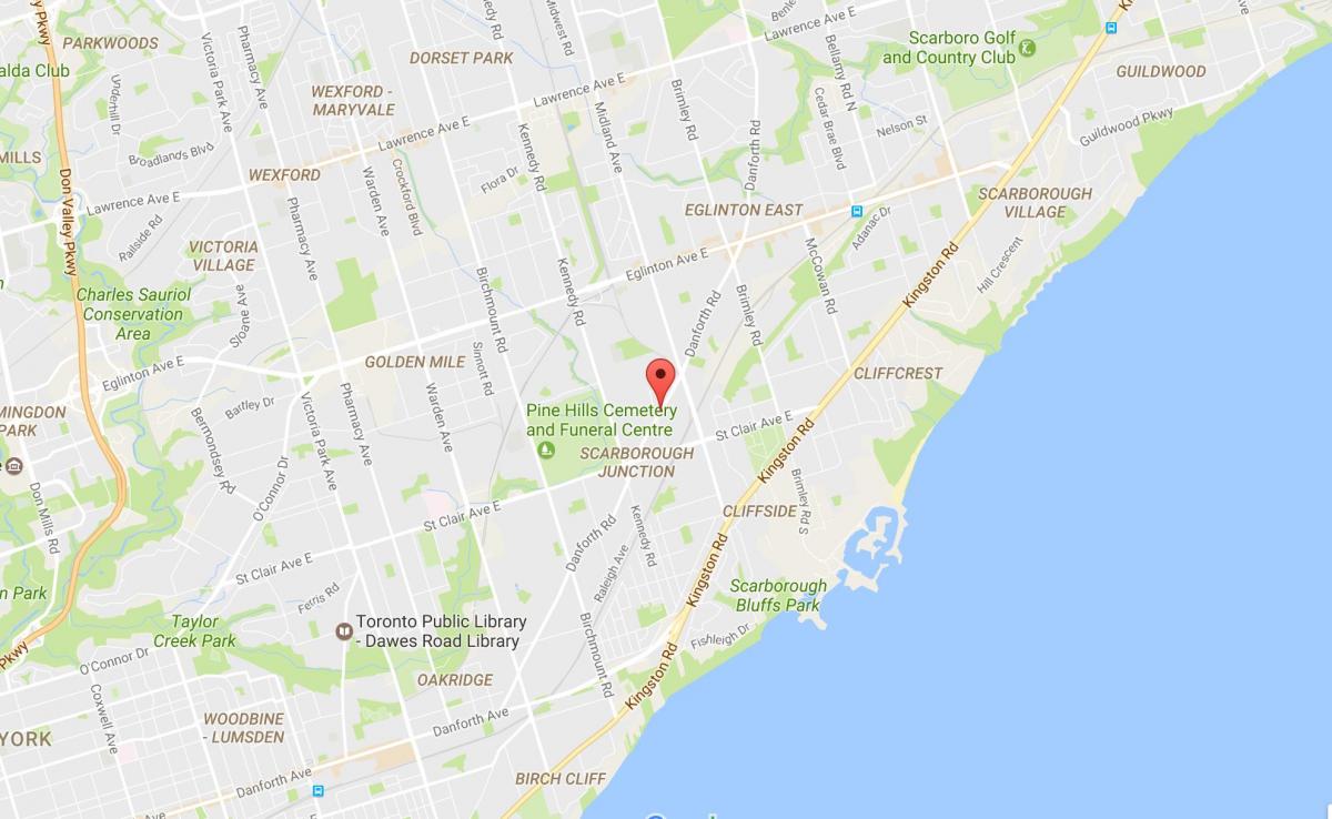 Mapa Danfortha put Torontu