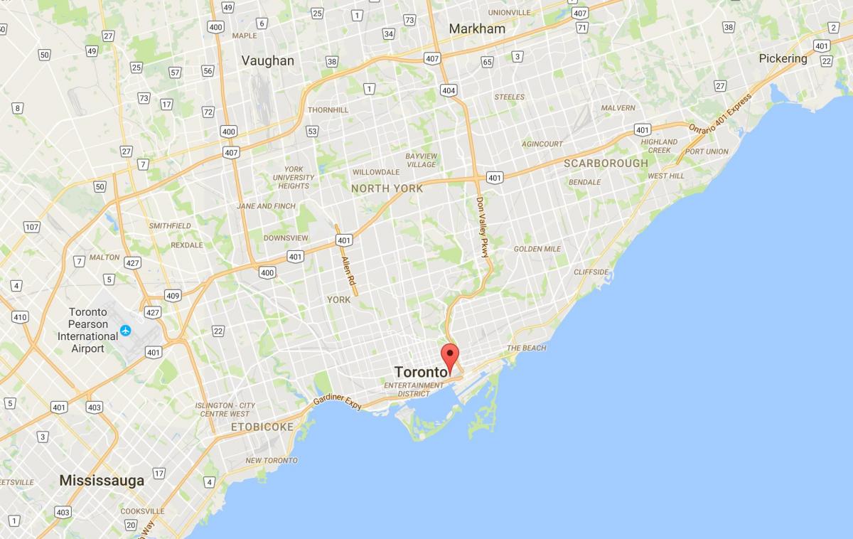 Mapi od Destilerije Distriktu distriktu Torontu