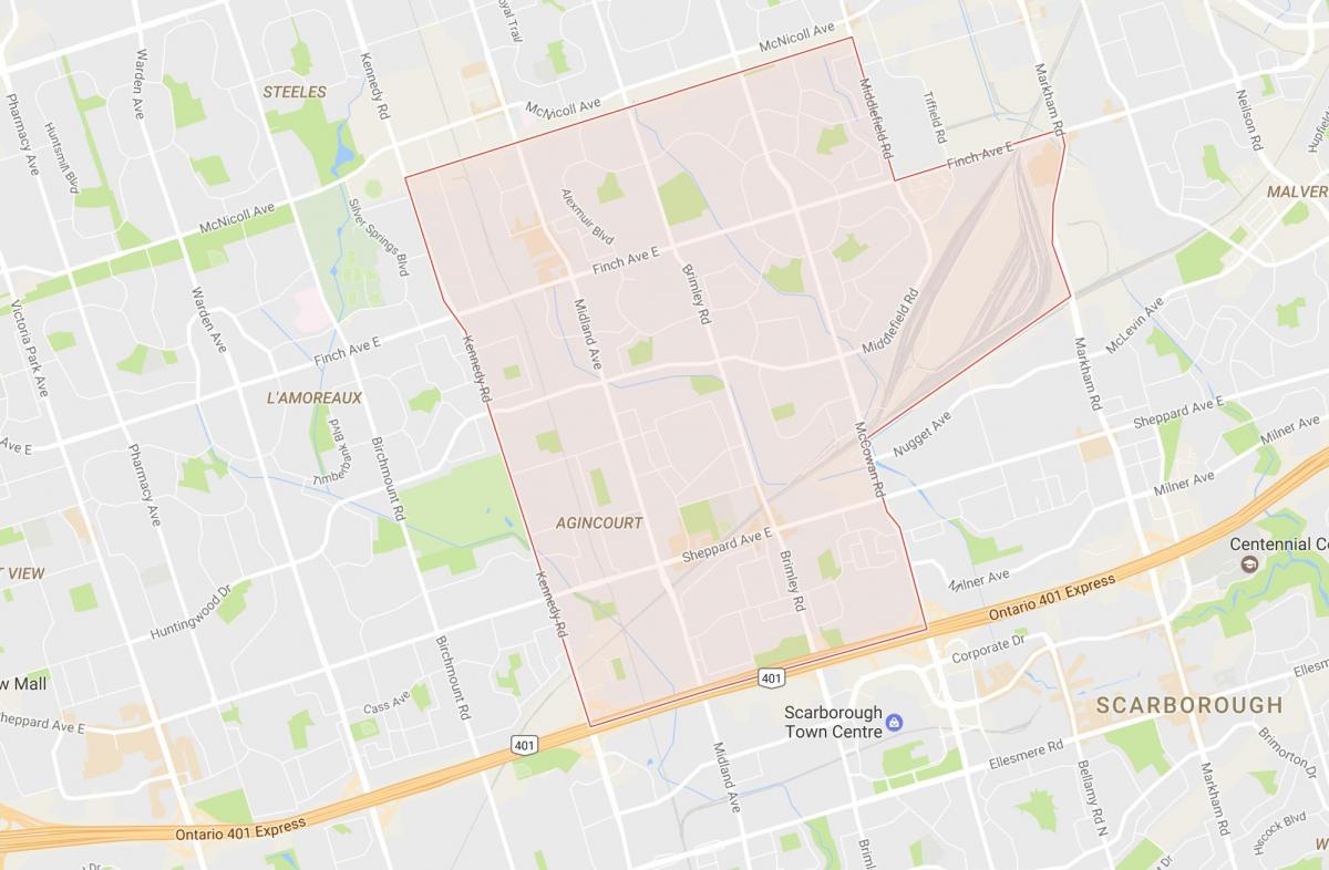 Mapa Eginkortu susjedstvu Torontu