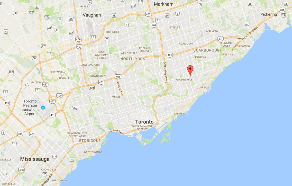 Mapa Ionview distriktu Torontu