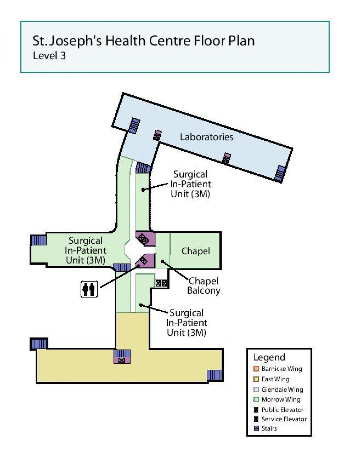 Mapa Joseph St. je Zdravstveni centar nivo 3 Torontu