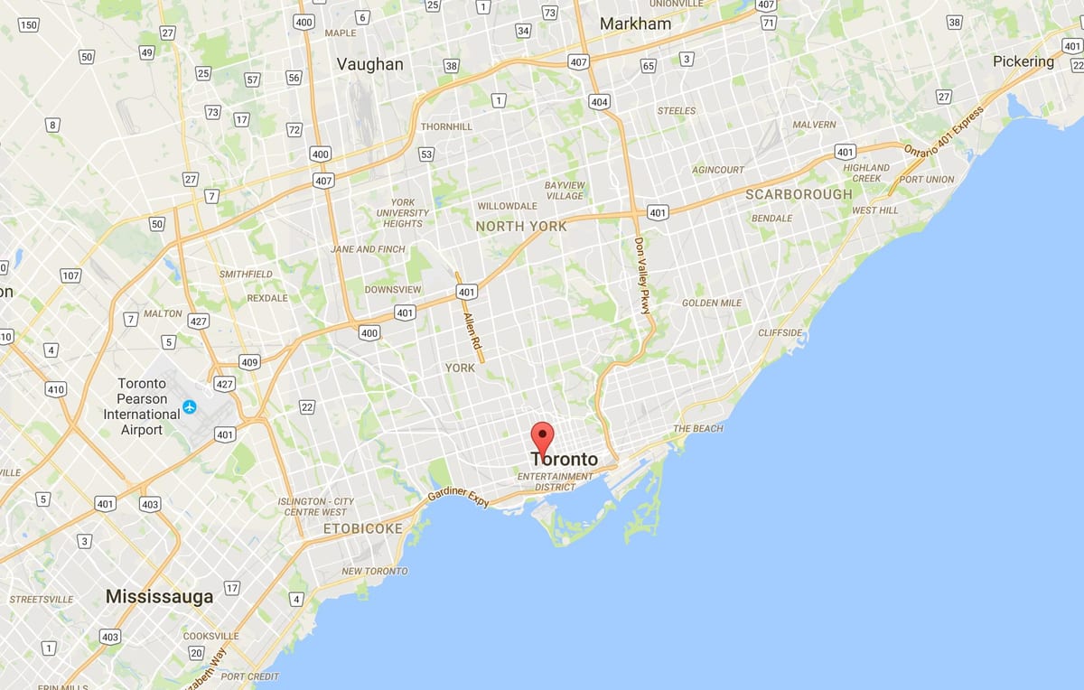 Mapa kineskoj četvrti distriktu Torontu