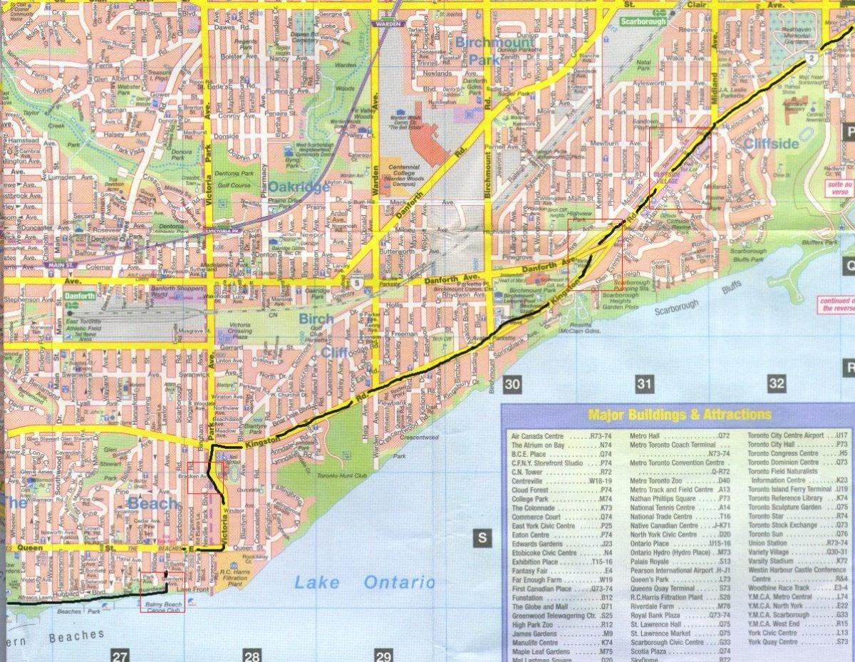 Mapa Kingston put Ontarion