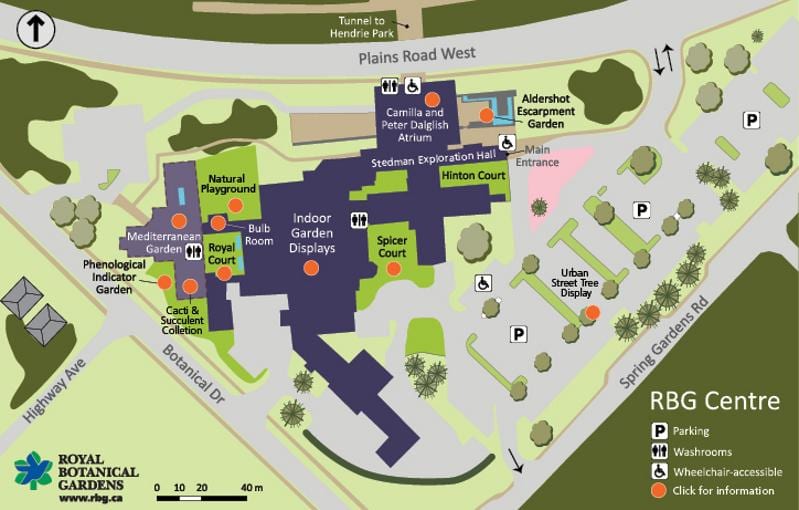 Mapa Kraljevski Botaničkoj Bašti Torontu