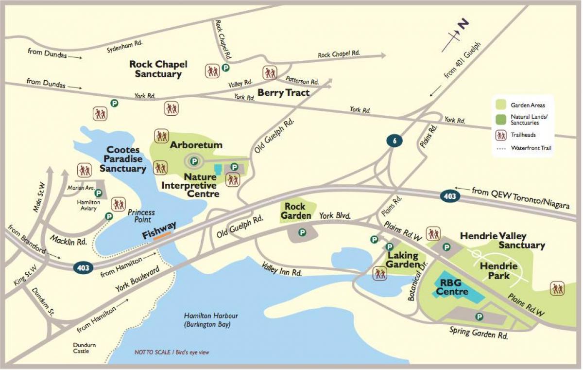 Mapa Kraljevski botanička bašta Torontu