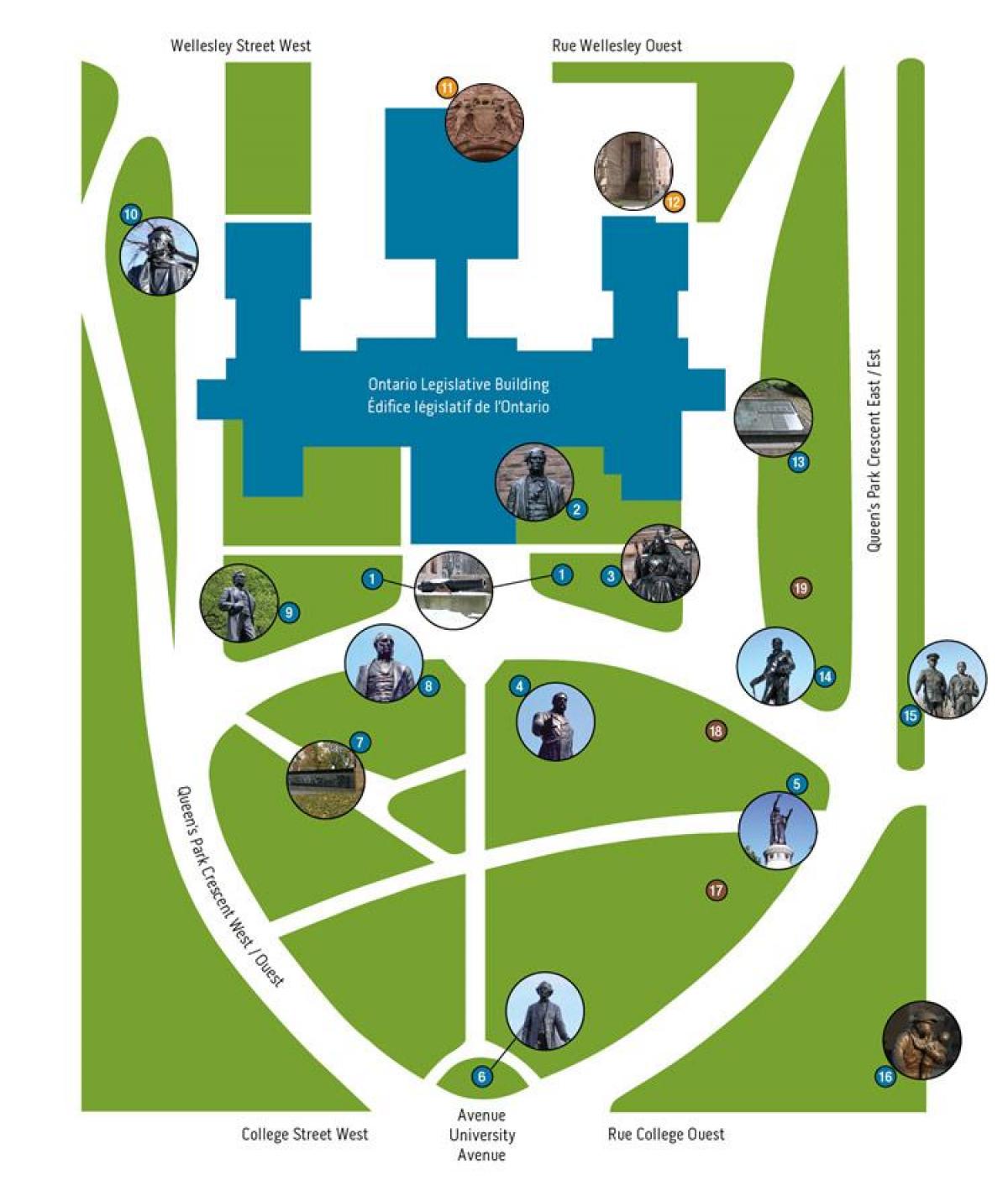 Mapa Kraljica Parka Torontu