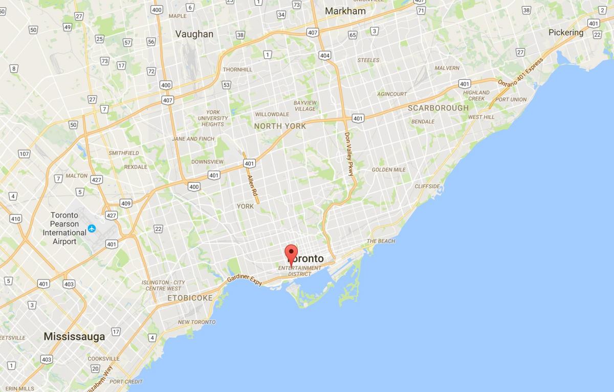 Mapa je iz Mode Distriktu distriktu Torontu