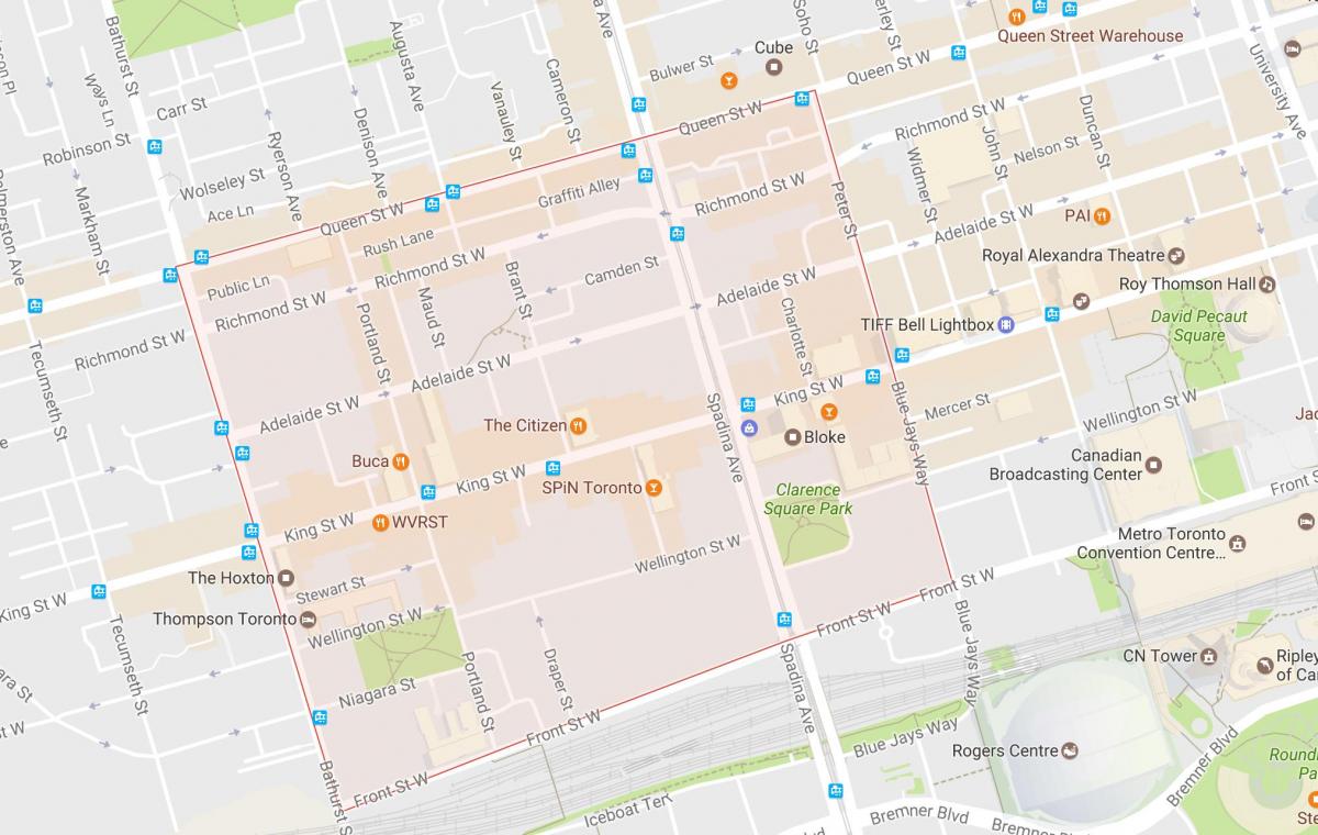 Mapa je iz Mode Distriktu susjedstvu Torontu