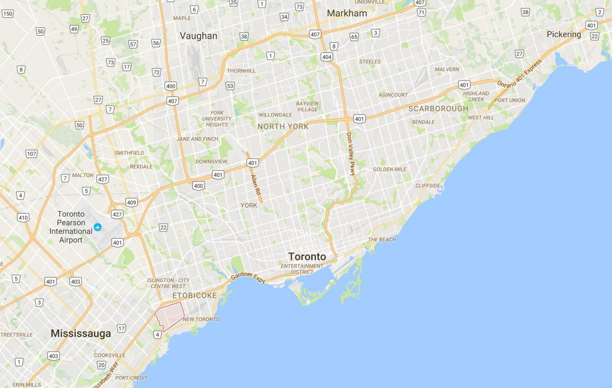 Mapa na olvervudu Parkviewdistrict Torontu