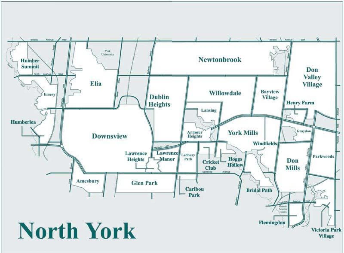 Mapa na Sjever York