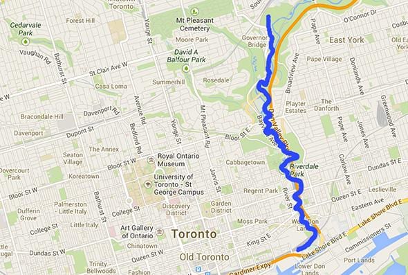 Mapa reku Torontu