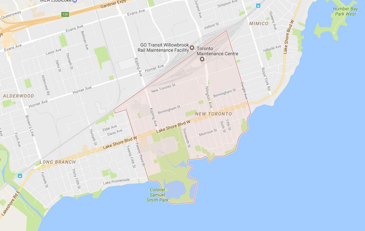 Mapu Nove Torontu susjedstvu Torontu