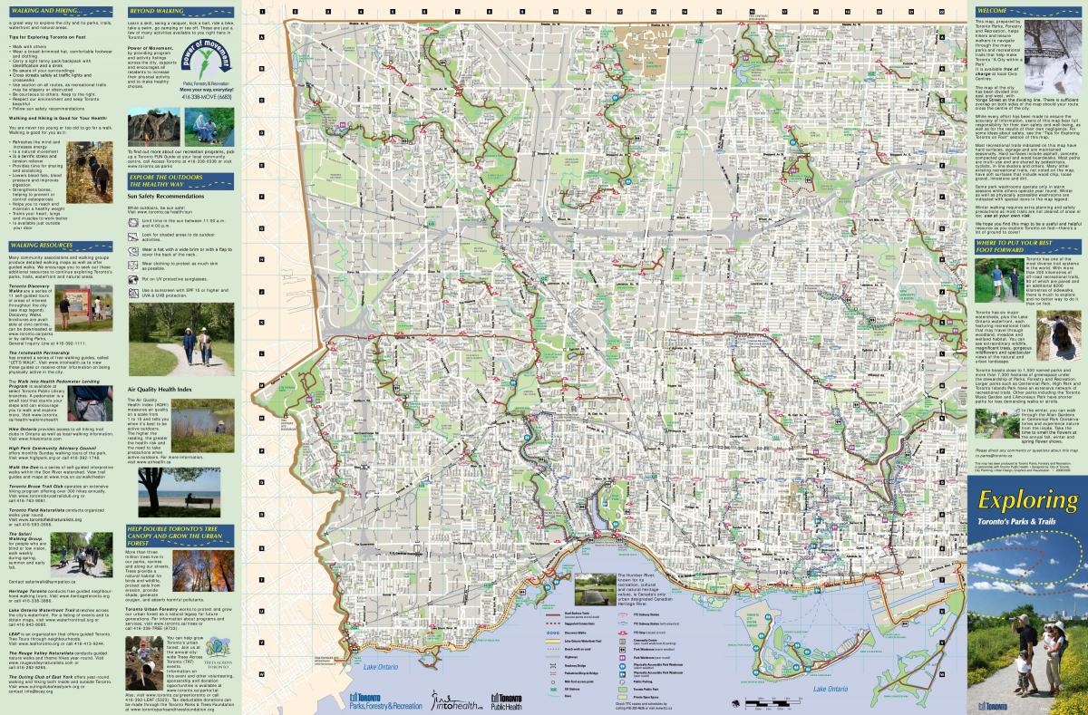 Mapa parks, i hoda staza Zapad Torontu
