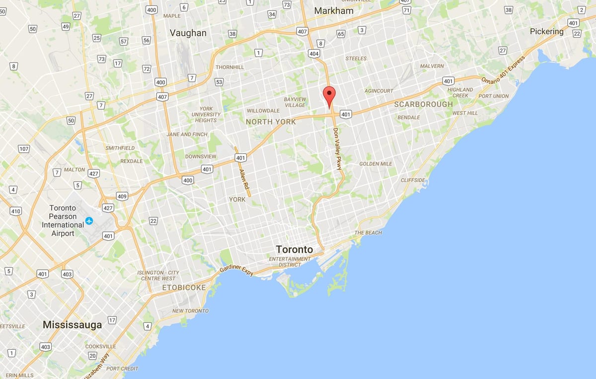 Karta za Parking Šumi distriktu Torontu