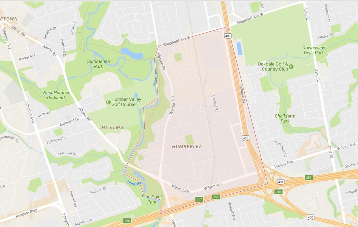 Mapa Pelmo Park – Humberlea susjedstvu Torontu