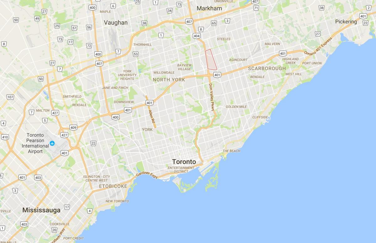 Mapa Prijatno Stav okružnog Torontu