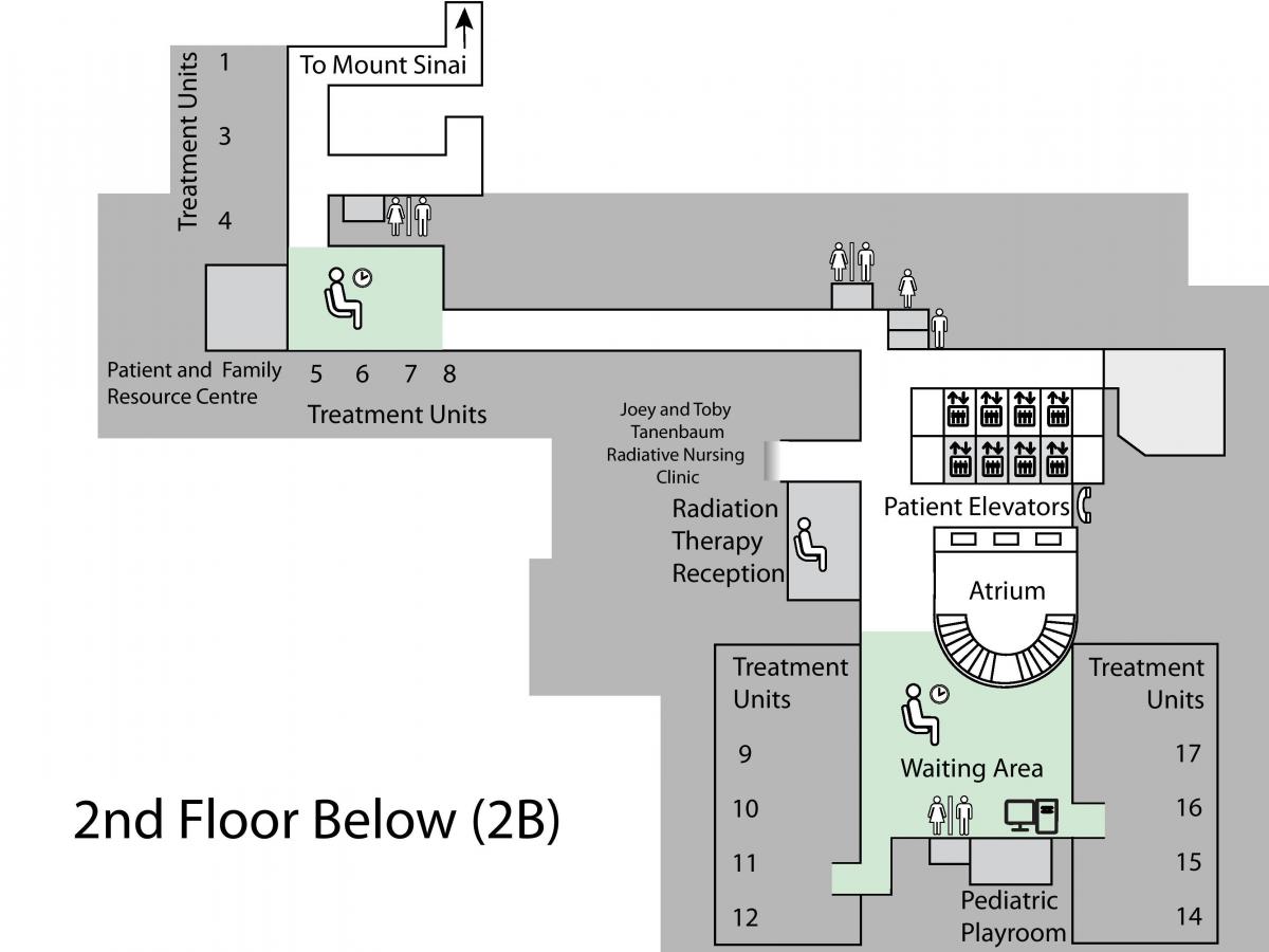 Mapa Princess Margaret Rak Centar Torontu 2 kata Ispod (B2)