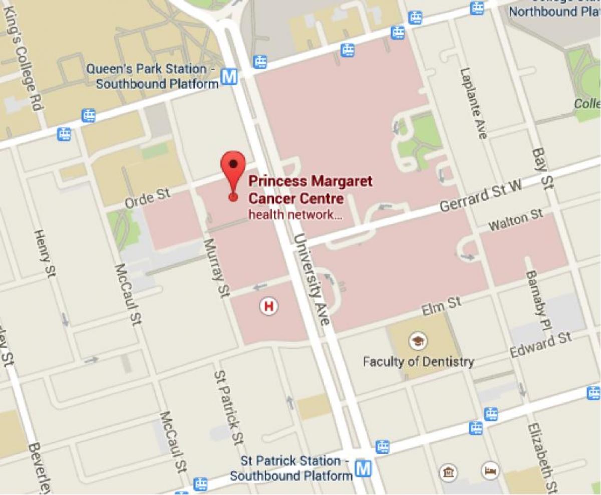Mapa Princess Margaret Rak Centar Torontu