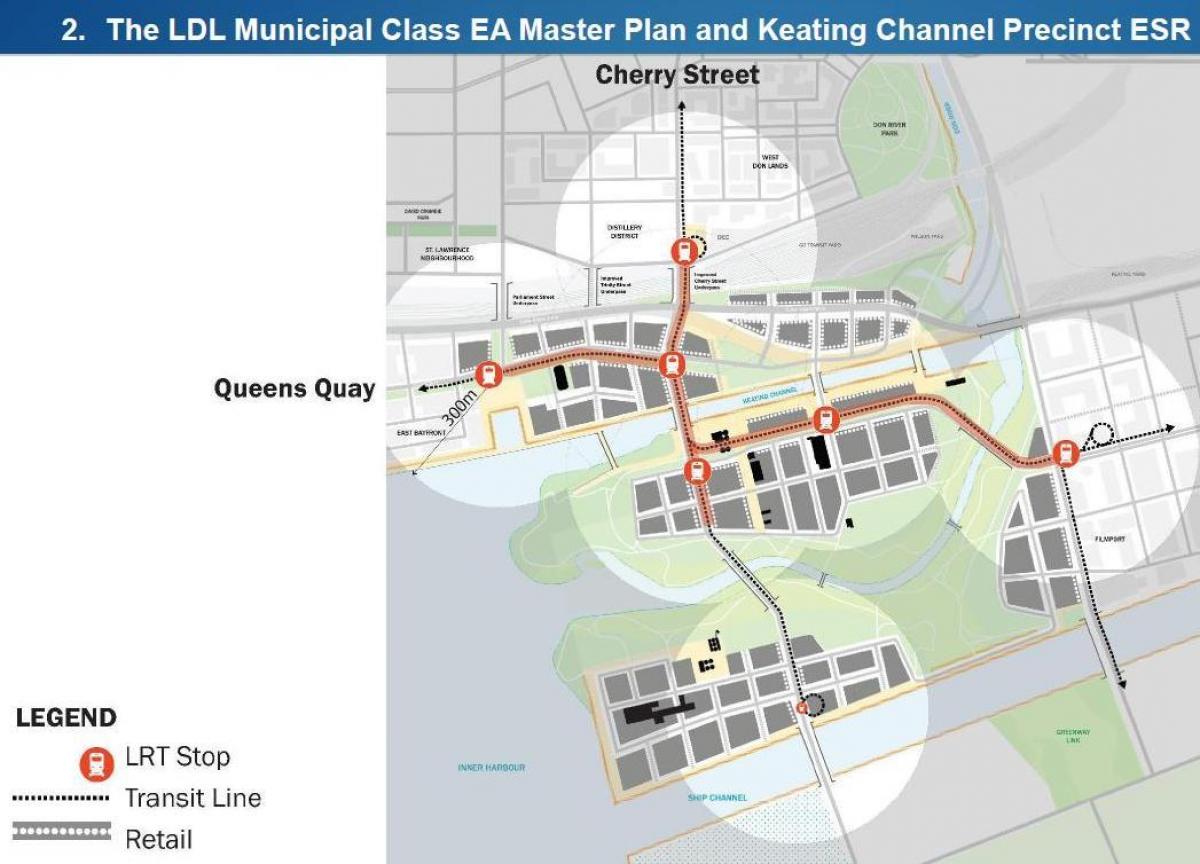 Mapa Projets Istočnoj Obali Istoku Uvalu Torontu