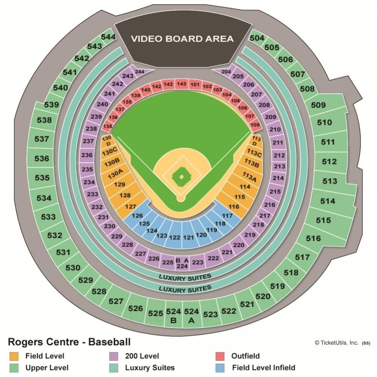 Mapa Rogers centar bejzbol
