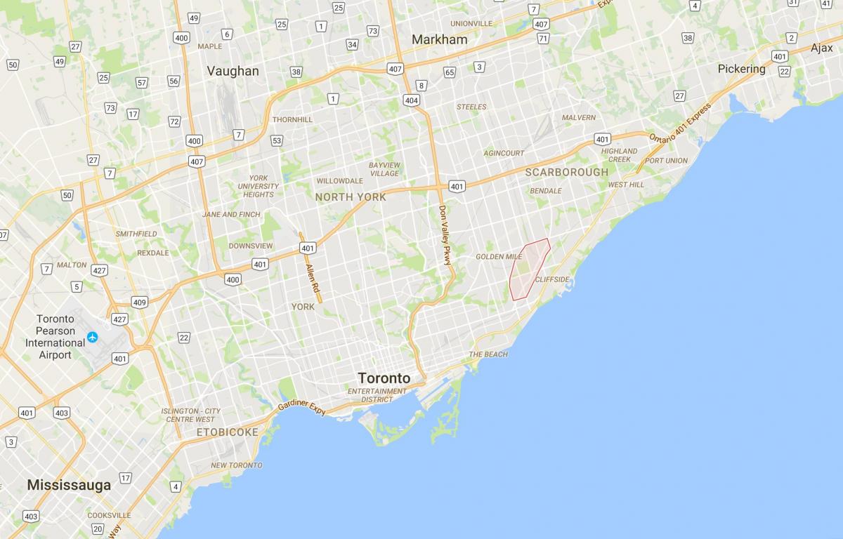 Karta iz Scarborough Junctiondistrict Torontu