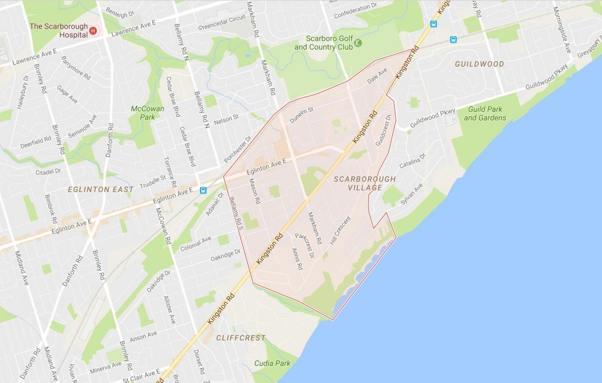 Karta iz Scarborough Selo susjedstvu Torontu