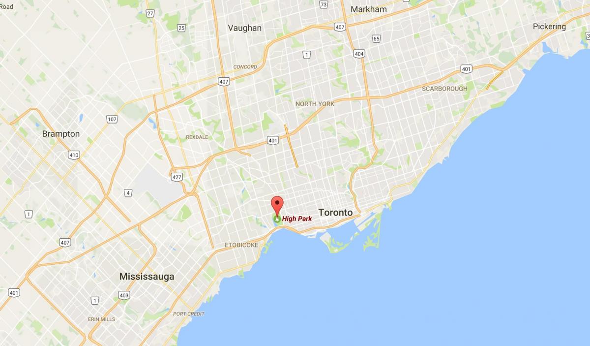 Karta u Srednjoj Park okrugu Torontu