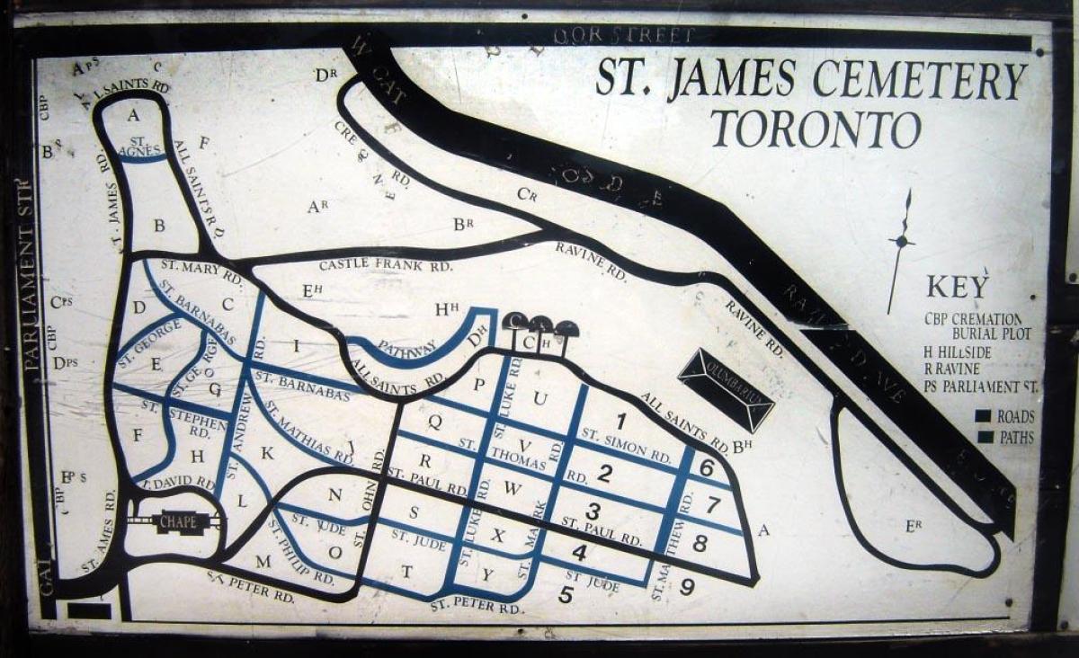 Mapa St James groblju