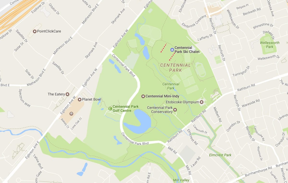 Karta za Stogodišnjicu Park susjedstvu Torontu