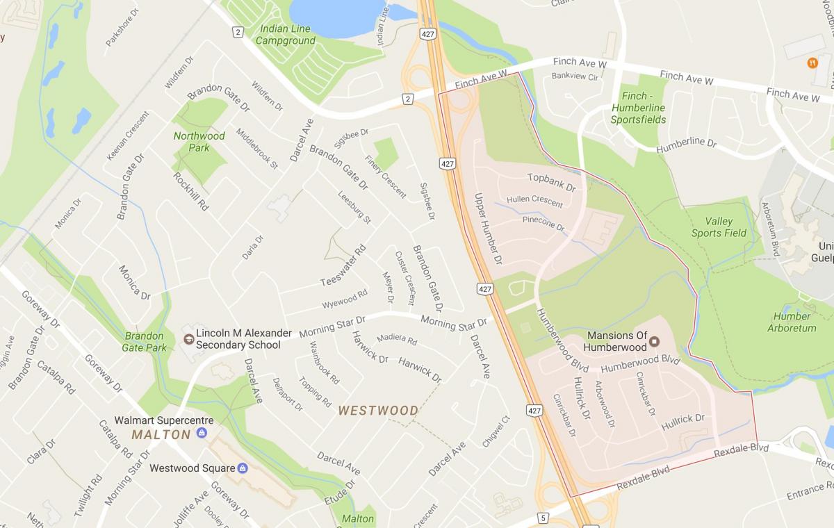 Mapa Susjedstvu susjedstvu Torontu