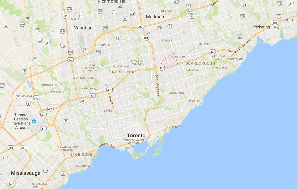 Mapa Tam O'Shanter – Sullivandistrict Torontu