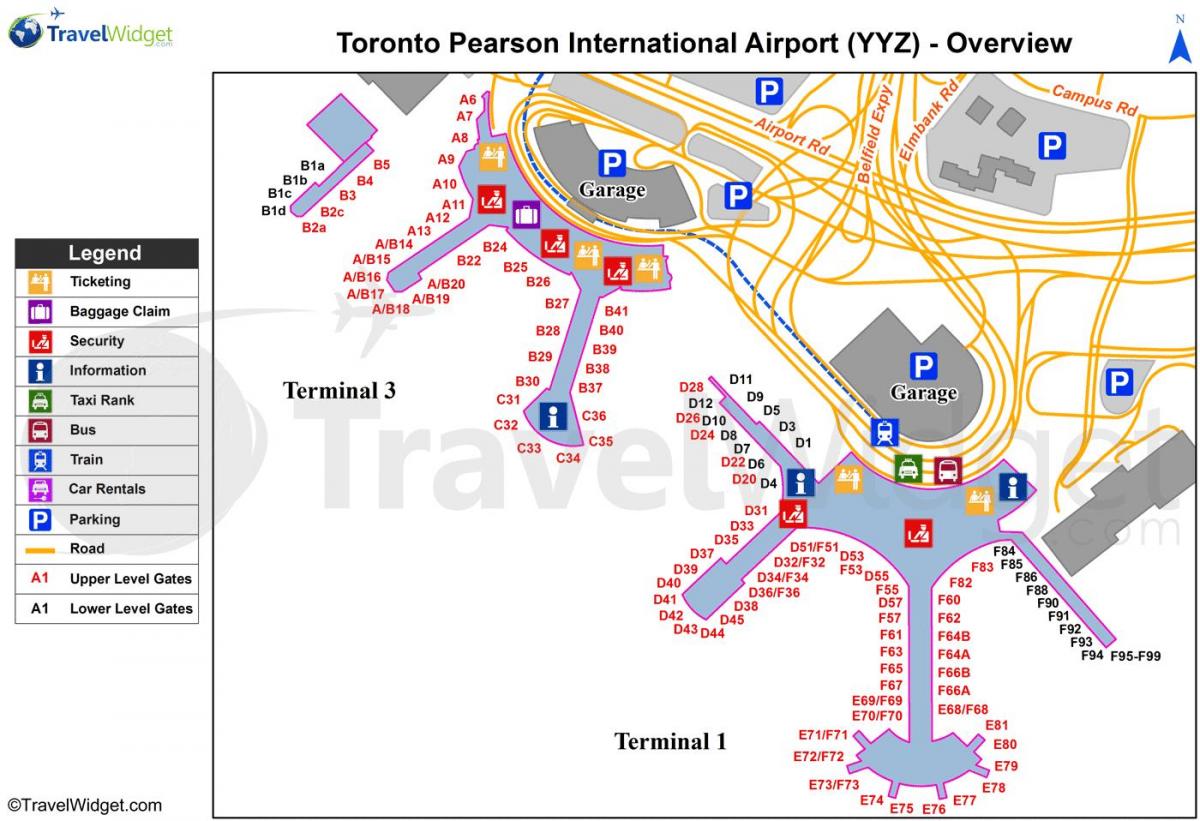 Kartu za Toronto Pearson međunarodni aerodrom