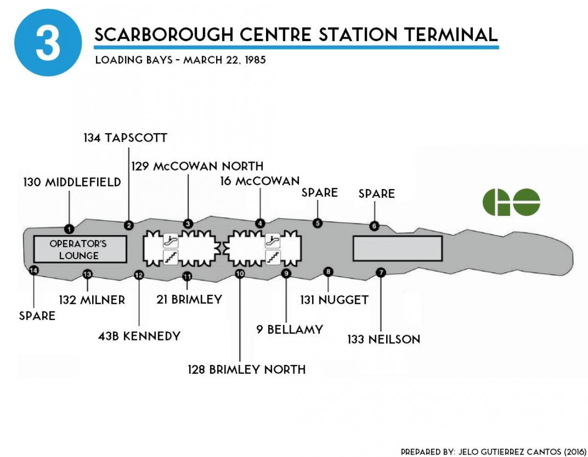 Kartu za Toronto Scarborough centar stanicu terminala