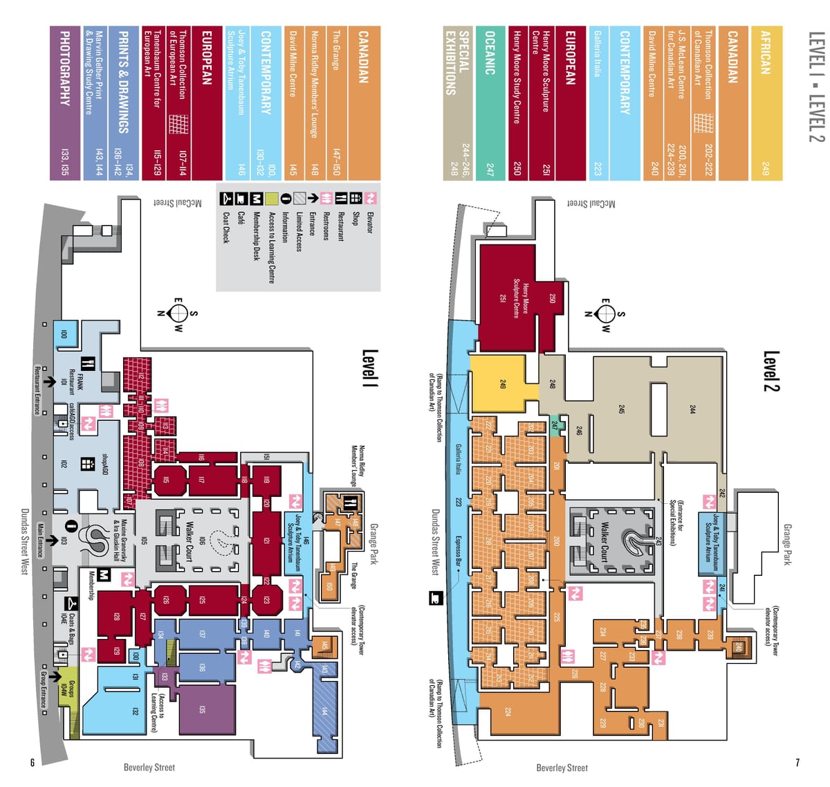 Mapa Umjetničku Galeriju u Ontariju nivo 1