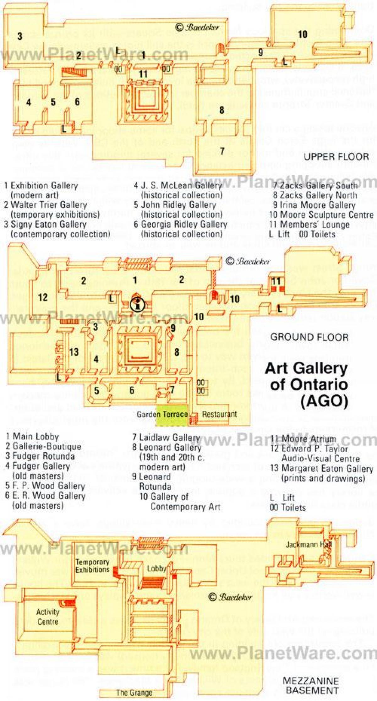 Mapa Umjetničku Galeriju u Ontariju