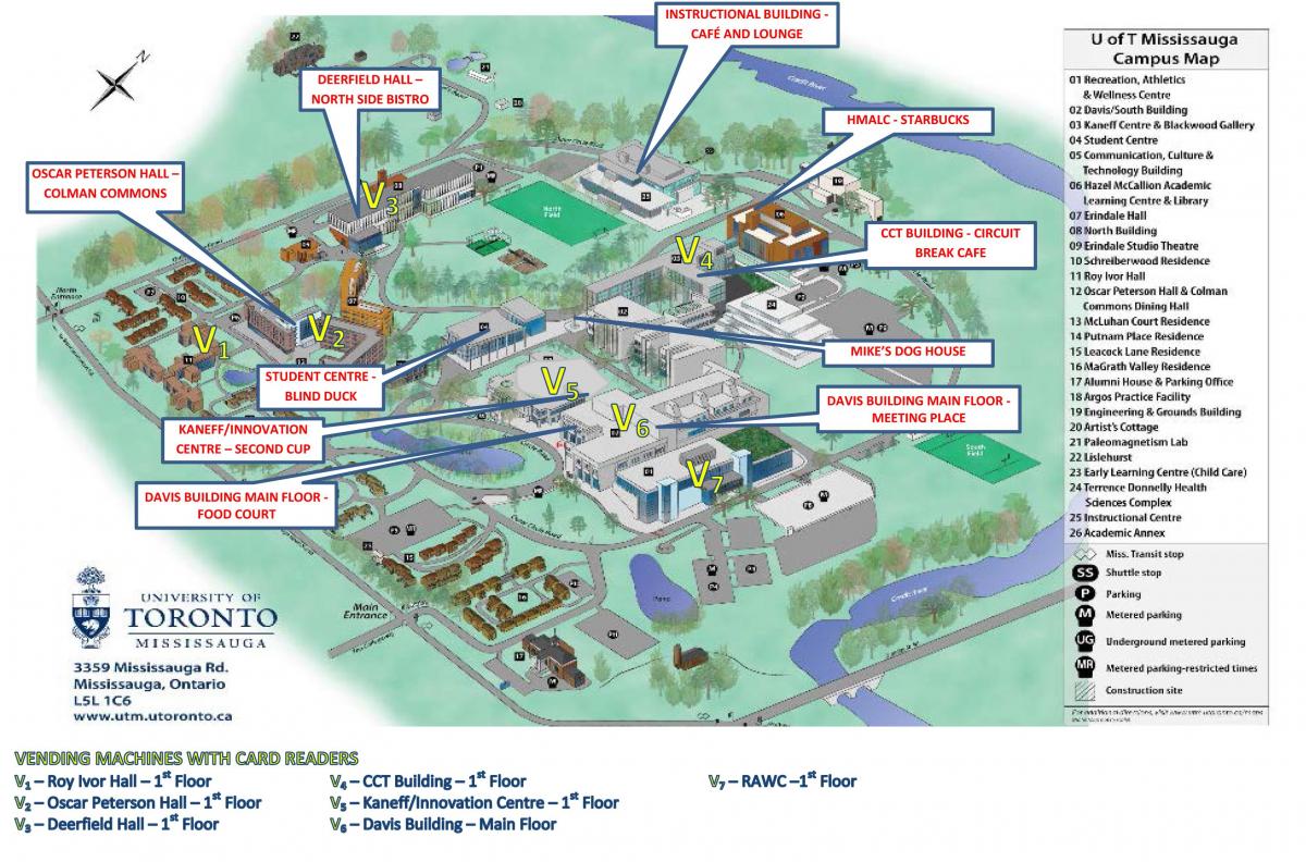 Mapi univerziteta u Torontu Mississauga kampusu prehrambena