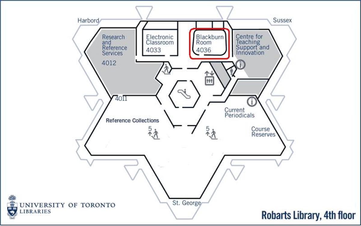 Mapi univerziteta u Torontu Robarts biblioteci blackburn sobi