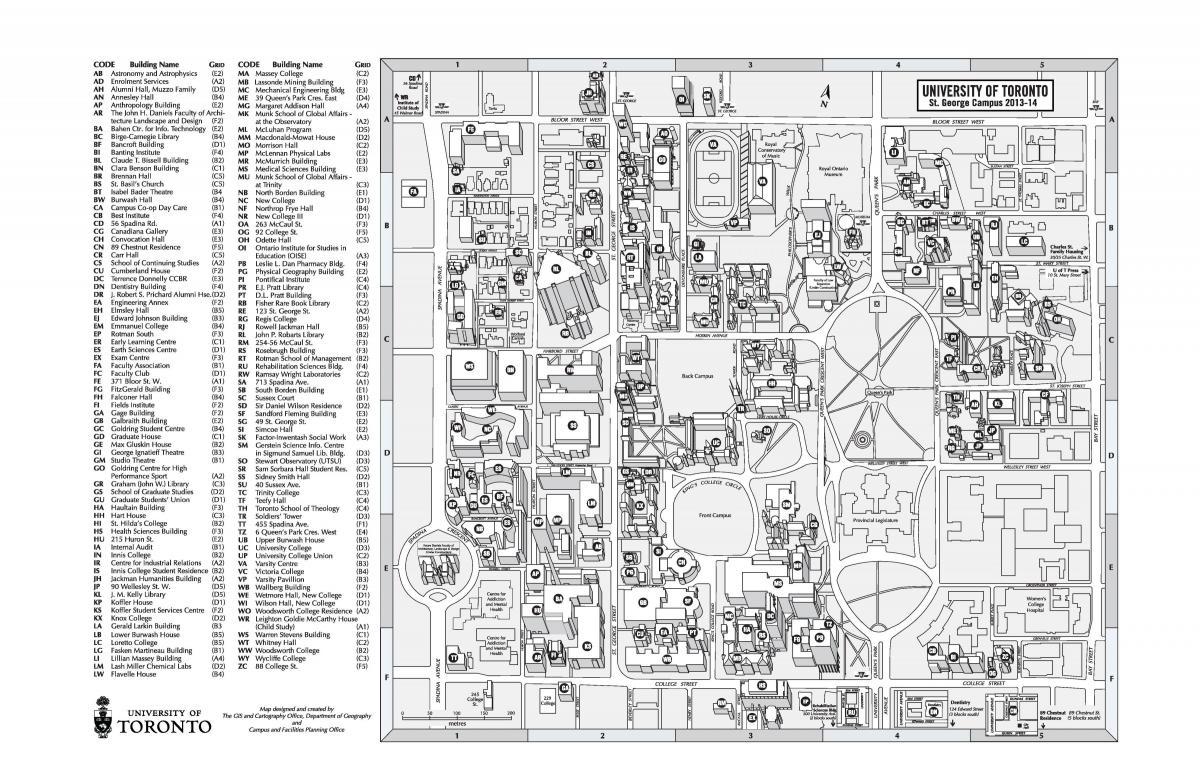 Mapi univerziteta u Torontu St Georges kampusu