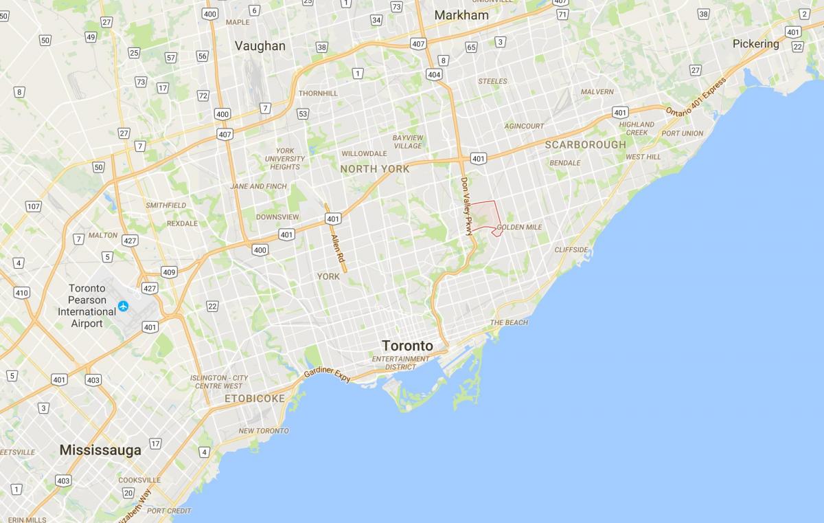 Mapa Victoria Selo distriktu Torontu