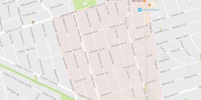 Mapa Čaplin Imanja susjedstvu Torontu