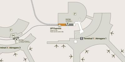Mapa aerodrom Pearson željeznička stanica