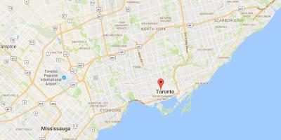 Mapa Baldwin Selo distriktu Torontu