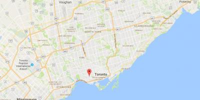 Mapa Beaconsfield Selo distriktu Torontu