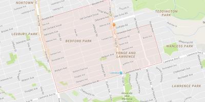 Mapa Bedford Park susjedstvu Torontu
