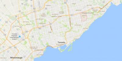 Mapa Bendale distriktu Torontu