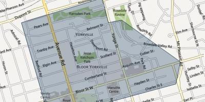 Mapa na Bloor Yorkville