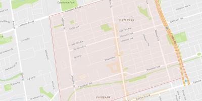 Mapa je iz Briar Hill–Belgravia susjedstvu Torontu