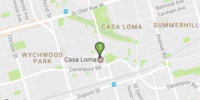 Mapa Casa Loma Torontu