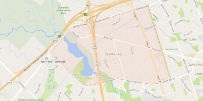 Mapa Clairville susjedstvu Torontu