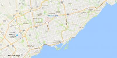 Mapa Clantone Park okrugu Torontu